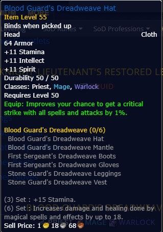 Blood Guard's Dreadweave Hat